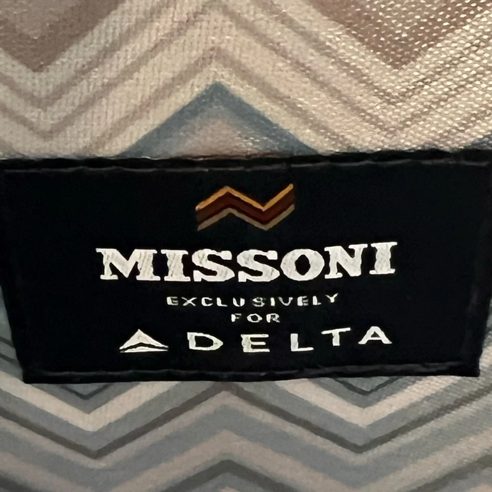 Missoni With Travel Necessities Navy Zigzag pattern travel/cosmetic bag.